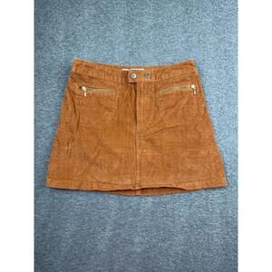 Abercrombie & Fitch Corduroy Mini Skirt in Rust Brown Size 00